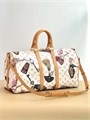 LV дорожная сумка Keepall 45 бежевая канва брелоки ДС-01722