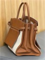 HERMES Birkin 35 см сумка вывернутая кэмел барения текстиль СК-00468