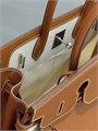 HERMES Birkin 35 см сумка вывернутая кэмел барения текстиль СК-00468
