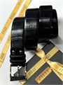ZILLI ремень крокодил джинсовый черный пряжка золото РМ-1795