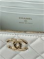 CHANEL сумка Vanity с металлической ручкой кожа икра голубая золото СК-01259