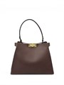 FENDI сумка Peekaboo гладкая кожа коричневая золото СК-01748