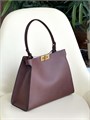 FENDI сумка Peekaboo гладкая кожа коричневая золото СК-01748