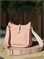 HERMES сумка Evelyne 23 см розовая серебро СК-01224