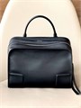 LOEWE сумка Amazona 180 гладкая кожа черная серебро большая СК-01592