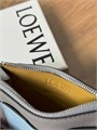 LOEWE визитница на молнии серая с голубым карманом ВЗ-00887