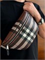 BURBERRY поясная сумка Cason в клетку с кожаной отделкой коричневая СЛ-1252