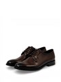SANTONI туфли гладкая коричневая кожа на шнурках ОК-01077