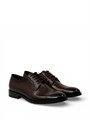 SANTONI туфли гладкая коричневая кожа на шнурках ОК-01077