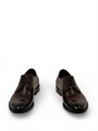 SANTONI туфли гладкая коричневая кожа на шнурках ОК-01077