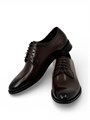 SANTONI туфли гладкая коричневая кожа на шнурках ОК-01077