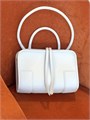 LOEWE сумка Amazona 180 гладкая кожа молочная серебро маленькая СК-01483