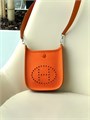 HERMES сумка Evelyne mini 16 см текстиль оранжевая СК-00350