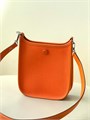 HERMES сумка Evelyne mini 16 см текстиль оранжевая СК-00350