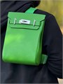 HERMES слинг Hac a Dos зеленого цвета кожа того с 2 хлястиками и фирменным замком СЛ-2553