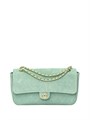 CHANEL сумка замша мятная на золоте 32 см СК-01705