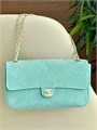 CHANEL сумка замша мятная на золоте 32 см СК-01705