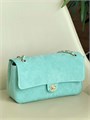 CHANEL сумка замша мятная на золоте 32 см СК-01705