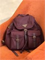 PRADA рюкзак нейлон бордовый с кошельком РК-01313