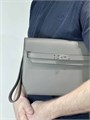 HERMES борсетка замок Kelly кожа эпсом цвет серый БР-2565