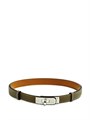 HERMES ремень Келли Этуп бежевый серебро РМ-00202