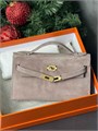 HERMES клатч POCHETTE замша бежевая золото СК-00706