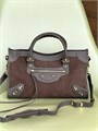 BALENCIAGA сумка Le City Medium замша и кожа коричневая золото СК-01654