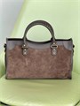 BALENCIAGA сумка Le City Medium замша и кожа коричневая золото СК-01654