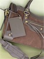 BALENCIAGA сумка Le City Medium замша и кожа коричневая золото СК-01654