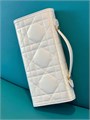 DIOR клатч белая гладкая кожа золото КЛ-00783