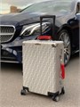 FENDI 50 см чемодан серебро красная ручка ЧМ-1214