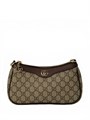 GUCCI сумка канва коричневая золото с зеленым ремнем СК-01004