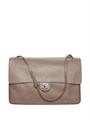 CHANEL сумка Maxi Flap 38 см кожа того коричневая большая серебро СК-01533