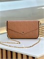LV клатч Pochette Felicie 3 в 1 кожа Того коричневый золото НС-01612