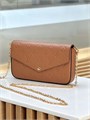 LV клатч Pochette Felicie 3 в 1 кожа Того коричневый золото НС-01612