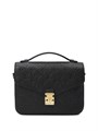 LV сумка Pochette Metis кожа черная монограмм золото СК-00708