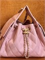 CHANEL сумка Hobo 26 см кожа икра розовая золото СК-00917