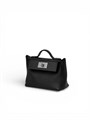 HERMES 24/24 сумка 21 см черная серебро СК-01199
