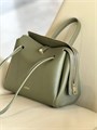 LOEWE сумка гладкая кожа с молнией оливковая золото СК-01274
