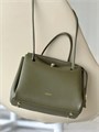 LOEWE сумка гладкая кожа с молнией оливковая золото СК-01274