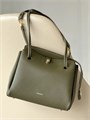 LOEWE сумка гладкая кожа с молнией оливковая золото СК-01274