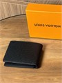 LV портмоне Тайга тисненый логотип черное ПМ-1455