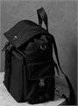 PRADA рюкзак нейлон с клапаном черный треугольный логотип РК-1500