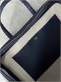 HERMES портфель кожа без плечевого ремня с глубокой молнией классический зернистая синяя кожа ПР-1379