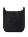 HERMES сумка Evelyne кожа Того 23 см черная золото СК-01143