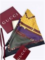GUCCI платок 90х90 шелк желтый ПЛ-01409