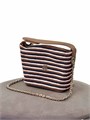 CHANEL Сумка Hobo Clutch текстильная коричневая золото СК-01644