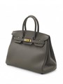 HERMES сумка Birkin 35 см того серая золото СК-00615