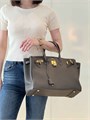 HERMES сумка Birkin 35 см того серая золото СК-00615