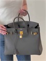 HERMES сумка Birkin 35 см того серая золото СК-00615